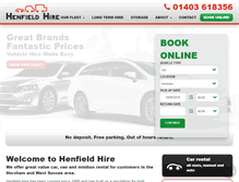 Tablet Screenshot of henfield-hire.com